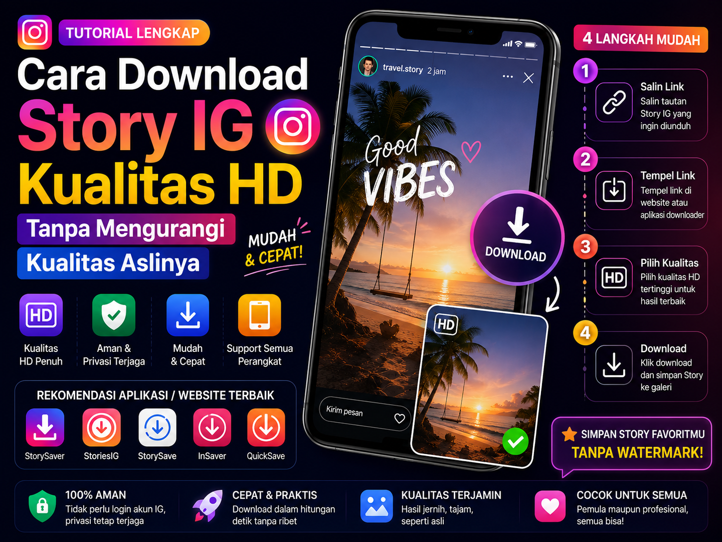 Cara Download Story IG Kualitas HD Tanpa Mengurangi Kualitas Aslinya